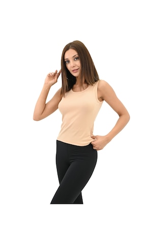 Koza Butik Kadın U Yaka Kolsuz Bluz 1791-25 001