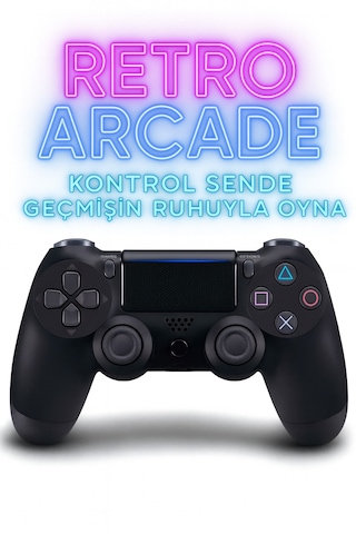 Ps4 Kolu Kablosuz Şarj Edilebilir Ergonomik Titremeli Siyah