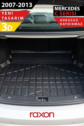 Mercedes W204 2007 2013 Rampalı Uyumlu 3d Bagaj Havuzu Su Geçirmez, Kaymaz, Yüksek Kenarlı