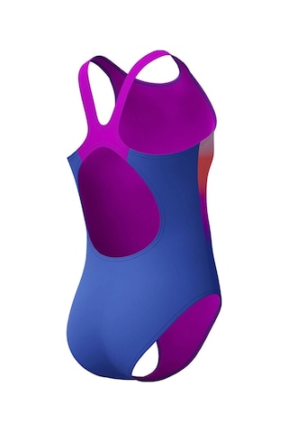 Speedo Digital Baskı Kız Çocuk Yüzücü Mayosu Pembe-mavi Mor