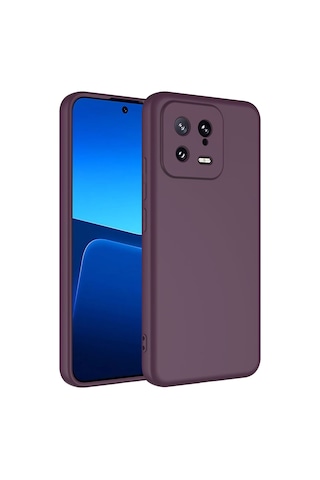 Xiaomi Mi 13 Kılıf Yumuşak Silikon Kamera Korumalı Lansman Systemcom Kırmızı