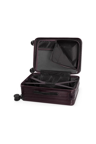 Ground İnce Çizgili Ametis 2'li Set Valiz 010737 Mor