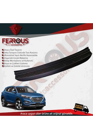 Hyundai Tucson Arka Tampon Üstü Koruyucu 2015 2018 Modelleri N11.8702