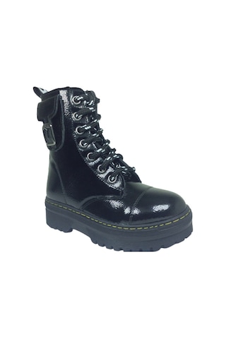 Ortopedikal Turkuaz Kız Çocuk Bot Ortopedik Anatomik Rugan Parlak Siyah