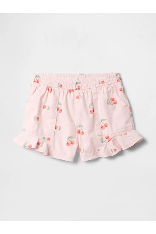 Gap Kız Bebek Fırfırlı Pull-on Twill Şort Pembe-6003 Pembe