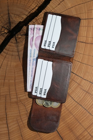 Lenax Leather Mono Hakiki Deri Erkek Cüzdan Gerçek Deri Kartlık Ve Bozuk Para Bölmeli Taba