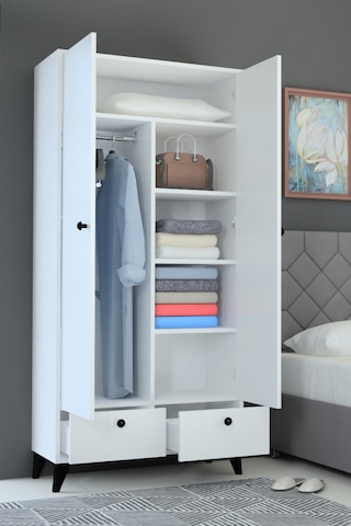 Atlanta 2çekmeceli Genç Odası Dolabı Beyaz