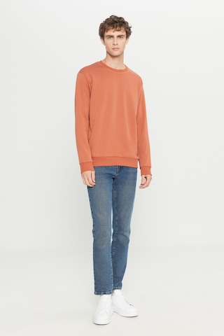 AC&Co / Altınyıldız Classics Erkek Acık Kahve Standart Fit Normal Kesim İçi Polarlı Bisiklet Yaka Sweatshirt Açık Kahverengi