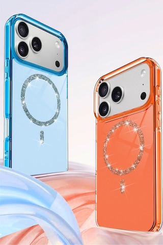 Apple Apple iPhone 17 Pro Max İçin Uyumlu Magsafe Özellikli Işıltılı Tasarımlı Ekstra Darbe Korumalı Kapak