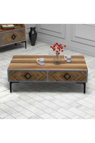 Variant Samba Orta Sehpa - Ceviz/Mavi