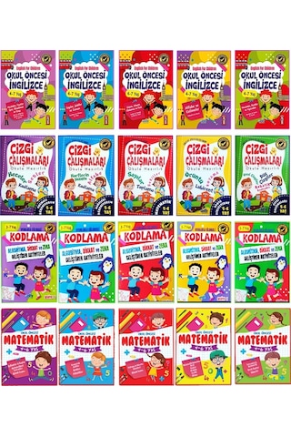 Okul Öncesi Matematik Ingilizce Çizgi Çalışması ve Kodlama Eğiti