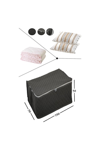 Adarya Home Büyük Boy Yorgan Hurcu 100 x 50 x 50 Gri