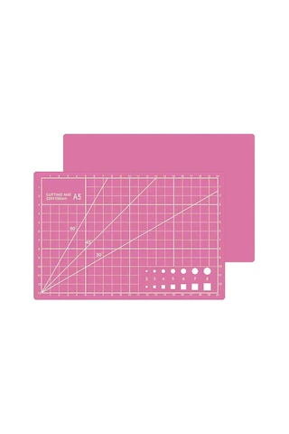 A5 Kesme Matı - Cutting Mat - Kesme Altlığı - Kesim Tablası - 22*15cm - Pembe