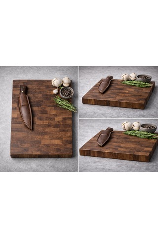 Premium Ceviz End Grain Kesme Tahtası Profesyonel Kasap & Şef Bloğu, Doğal Ahşap, Dayanıklı, Bıçak Dostu, Uzun Ömürlü Mutfak Tahtası