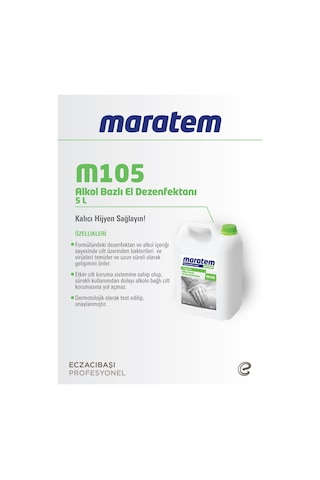 Eczacıbaşı Maratem M105 Alkol Bazlı El Dezenfektanı 5 Litre
