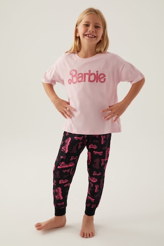 Barbie Cool Toz Pembe Kız Çocuk Pijama Takımı 5274-42805 Toz Pembe