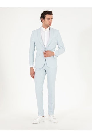 Cacharel Açık Mavi Slim Fit Smokin Damatlık Denım