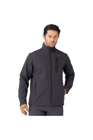 Crozwise Erkek Softshell Spor Mont Antrasit