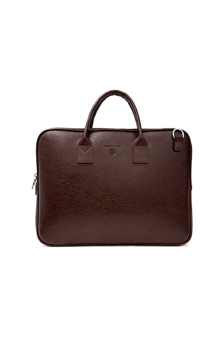 Ss 1446 Unisex 15.6 İnç Uyumlu Suni Deri Darbe Korumalı Laptop Ve Evrak Çantası Kahverengi