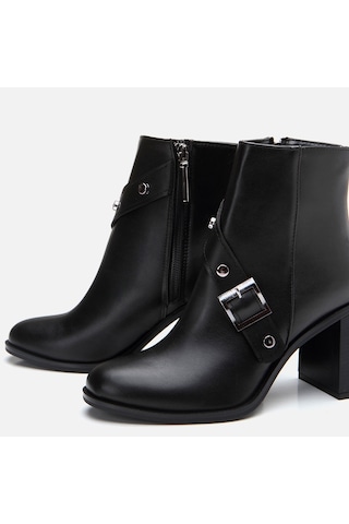 Hotiç Siyah Kadın Topuklu Bot 01boh295350a100 Siyah-black Siyah