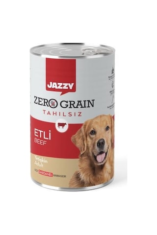 Jazzy Zero Grain Yetişkin Köpek Etli 380 Gr