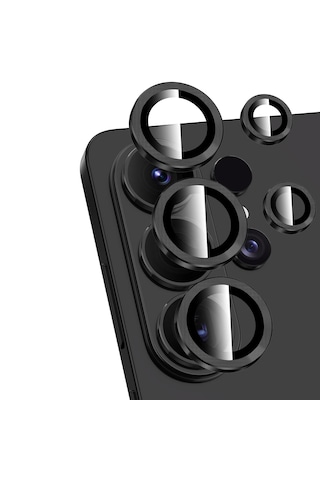 Forzacase Samsung Galaxy S26 Ultra İle Uyumlu Kamera Camı Lens Koruyucu Halka Seti - Fc381 Siyah