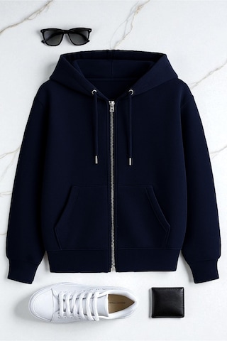Uyguntarz 2'li Paket Fermuarlı Mevsimlik Sweatshirt Çok Renkli