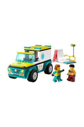 LEGO® City Acil Ambulansı ve Snowboardcu 60403 4+ Yaratıcı Oyuncak Yapım Seti - 79 Parça