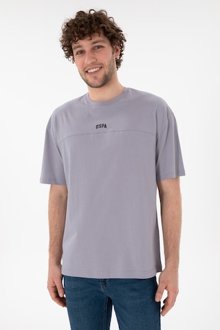 U.S. Polo Assn. Erkek Comfort Fit Bisiklet Yaka Gri Tişört 50306017-VR024