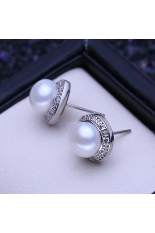 Lsooyh Doğal Tatlı Su İnci Küpeler Moda Parti Saplama Küpeler Kadınlar İçin Düğün Gelin İnci Takı Çok Renkli