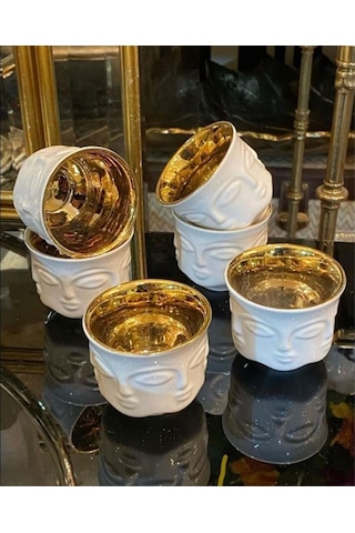 Lamedore White Gold Faces 6lı Mırra Fincan Takımı 1jb-2037wg