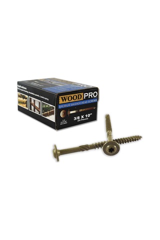 Woodpro Gurthalteband St38 X 10 25-parça 3/8 İnç 25,4 Cm Uzunluk Çamaşır Makinesi Dış Kafa Ahşap Vidalar, 25 Adet, 0.35 CM
