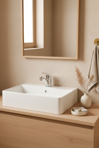 Decordem Banora Liza, Krom Küçük Lavabo Bataryası, Paslanmaz Pirinç Gövde, Su Tasarruflu Perlatörlü Musluk Krom