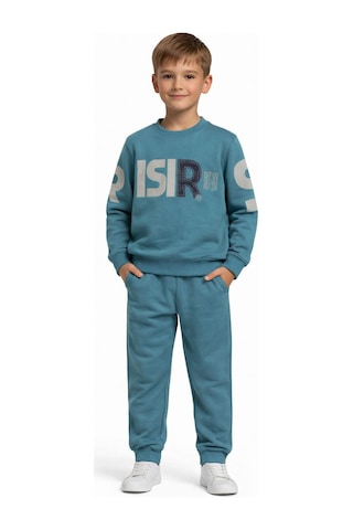 Baglan Erkek Çocuk Önü Baskılı Sweatshirt Ve Eşofman Alt Takım Bgl-st05250 Lacivert