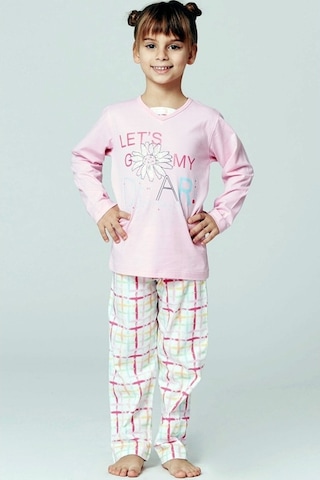 Roly Poly Kız Çocuk V Yaka Pijama Takım (2853) (1-4 Yaş)