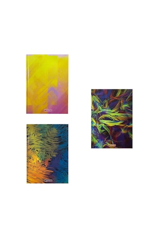 Özgün 17 x 24 Sert Kapak Defter 4 Renk Ayraçlı 192 Yp. Çizgili - 3 Adet