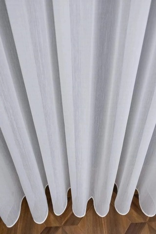 Seyfioğulları Taç Bambu Şantuk Tülperde Seyrek Pile Kırık Beyaz