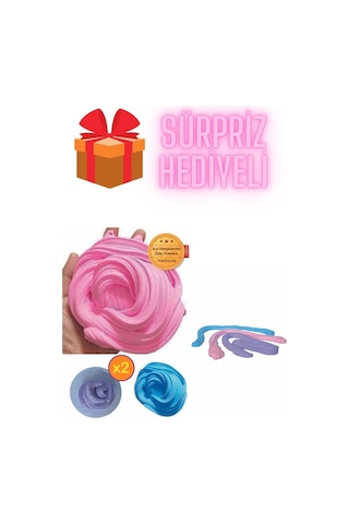 Süpriz Hediyeli Ele Yapışmayan Slime 2 Li Slaym Pofuduk Sılaym