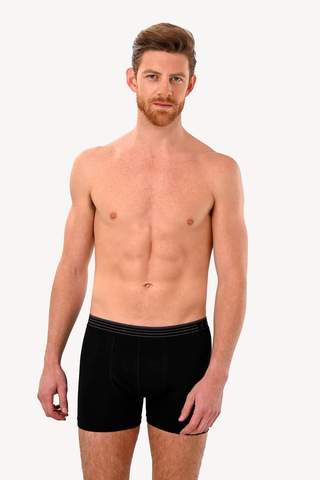 Ysf Erkek Siyah Erkek Pamuklu Boxer