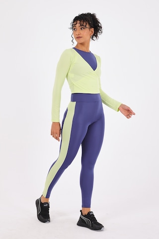 Scorp Equinox Kadın Spor Atlet Uzun Tayt Bluz 3lü Takım Saks STANDART