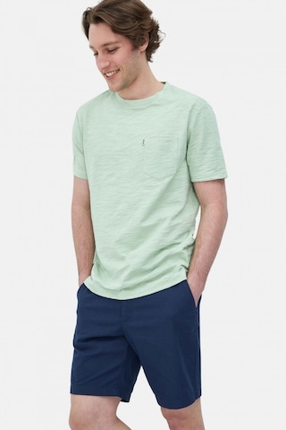 Ucla Caleb Duman Yeşili Bisiklet Yaka Cepli Standard Fit Erkek Tshirt Duman Yeşili Yeşil