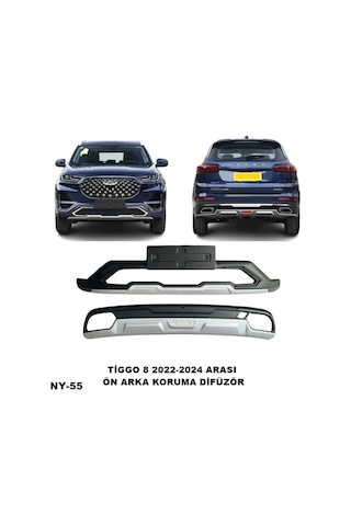 Chery Tiggo 8 Ön Ve Arka Tampon Koruma Difüzör Tiggo 8 Pro 2022-2024 Arası Ön Arka Difüzör