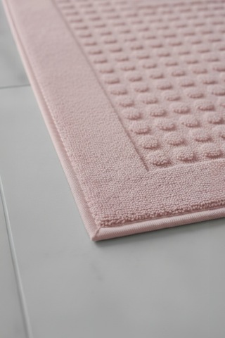 Zivra Pudra Ayak Havlusu - 70x130cm, 790gr, %100 Pamuk, Spa Ve Otel Banyo Paspası Pudra