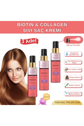 Elysian Essence Biotin & Collagen Sıvı Saç Kremi 3'lü Set