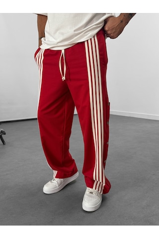 Cocopelli Şeritli Kırmızı Erkek Baggy Pantolon Coc1060 Kırmızı