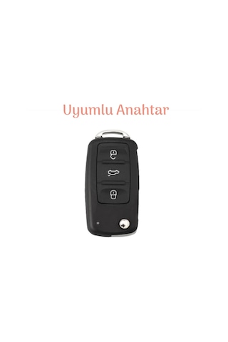 VOLKSWAGEN SEAT SKODA Uyumlu MODEL ANAHTAR KILIFI SİYAH