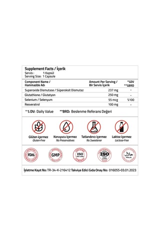 Superoxide Dismutase 237 Mg 30 Capsules