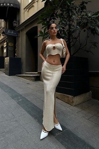 Mischa Cut Out Ajurlu Takım 9839 Çok Renkli