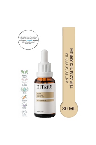 Ornate Karınca Yumurtası Yağlı Tüy Azaltıcı Ve Tüy Serum 30 ML