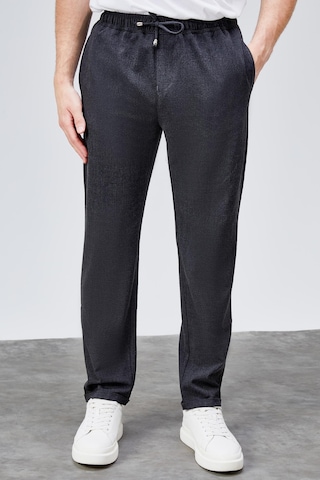 HLT Jeans Erkek Antrasit Relaxed Fit Yandan Cepli Beli Lastikli Bağcıklı Duble Paça Jogger Pantolon Bolt-1995 Antrasit